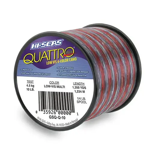 Quattro Plus Low-visibility Monofilament Line, 20Lb, 4-color Camo Quattro Plus Low-visibility Monofilament Line, 20Lb, 4-color Camo