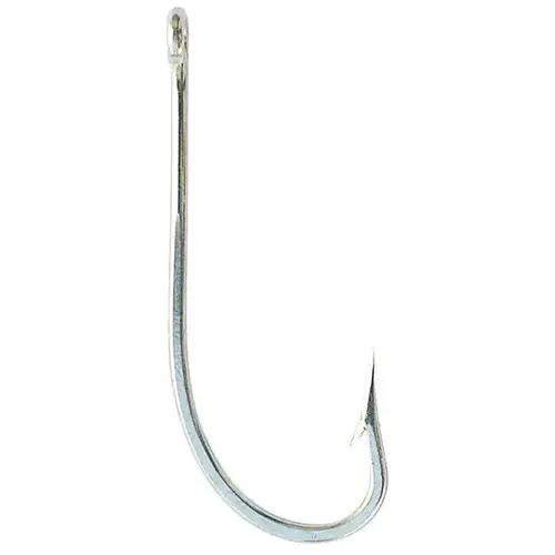 O'Shaughnessy Hook, Duratin Coated, Size 5/0, Ringed/Open Soft Eye, 8-Pack Silver O'Shaughnessy Hook, Duratin Coated, Size 5/0, Ringed/Open Soft Eye, 8-Pack Silver