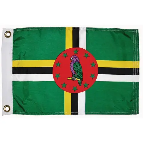 Dominica Courtesy Flag, 12" x 18" Dominica Courtesy Flag, 12" x 18"