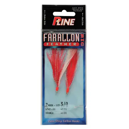 Farallon Feathers Fishing Jig Red / White Farallon Feathers Fishing Jig Red / White