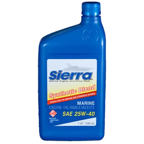 Sierra 25W-40 4 Stroke Synthetic Blend Marine Engine Oil, 1 Quart Sierra 25W-40 4 Stroke Synthetic Blend Marine Engine Oil, 1 Quart