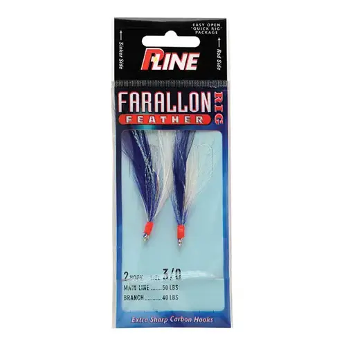 Farallon Feathers Fishing Jig Blue / White Farallon Feathers Fishing Jig Blue / White