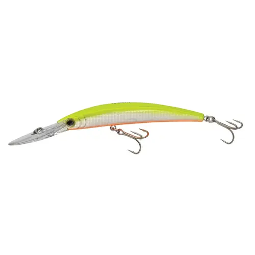 Crystal Minnow Deep Diver Premium Classic Fishing Lure, 5 1/4" Holographic Chartreuse Crystal Minnow Deep Diver Premium Classic Fishing Lure, 5 1/4" Holographic Chartreuse