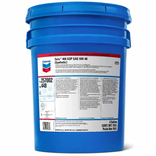 Chevron Delo 400 XSP 5W-40 Heavy Duty Full Synthetic Diesel Engine Oil, 5 Gallon Chevron Delo 400 XSP 5W-40 Heavy Duty Full Synthetic Diesel Engine Oil, 5 Gallon