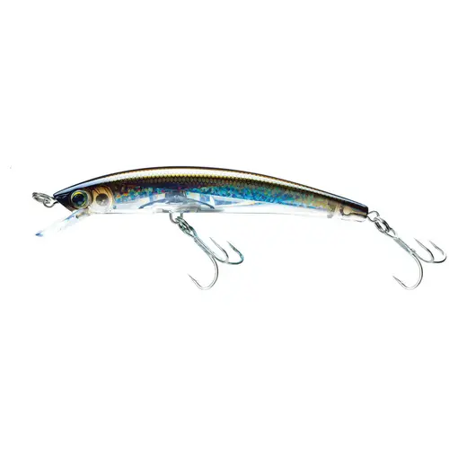 Crystal 3D Minnow Rattle Fishing Lure, 3 1/2" Silver Bronze Crystal 3D Minnow Rattle Fishing Lure, 3 1/2" Silver Bronze