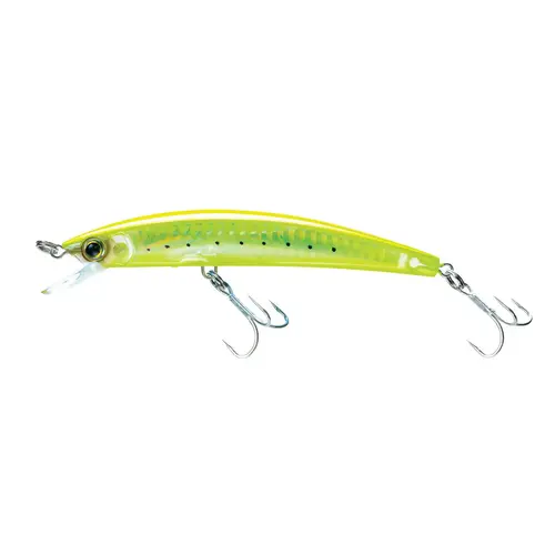 Crystal 3D Minnow Rattle Fishing Lure, 4 3/8" Chartreuse Silver Crystal 3D Minnow Rattle Fishing Lure, 4 3/8" Chartreuse Silver