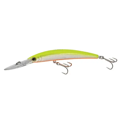 Crystal Minnow Deep Diver Premium Classic Fishing Lure, 3 1/2" Holographic Chartreuse Crystal Minnow Deep Diver Premium Classic Fishing Lure, 3 1/2" Holographic Chartreuse