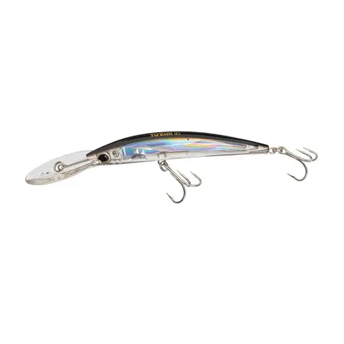 Crystal 3D Minnow Deep Diver Rattle Fishing Lure, 6" Silver Black Crystal 3D Minnow Deep Diver Rattle Fishing Lure, 6" Silver Black