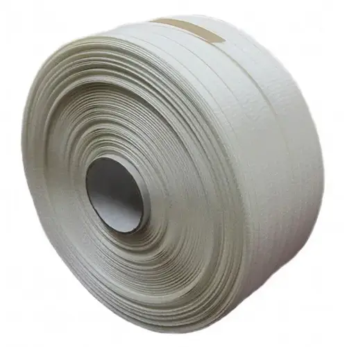 Heavy Duty Woven Strapping, 1/2" x 1500 ft (900lb) White Heavy Duty Woven Strapping, 1/2" x 1500 ft (900lb) White