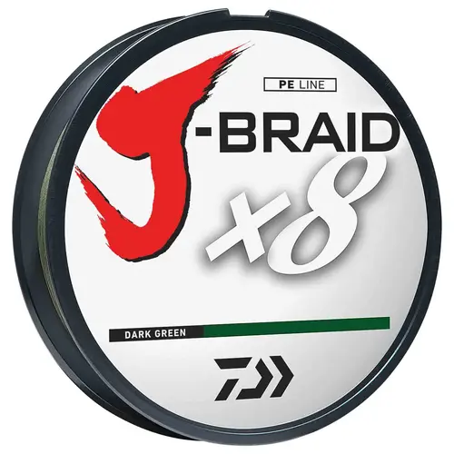 J-BRAID X8 Fishing Line, Dark Green, 300 yds J-BRAID X8 Fishing Line, Dark Green, 300 yds