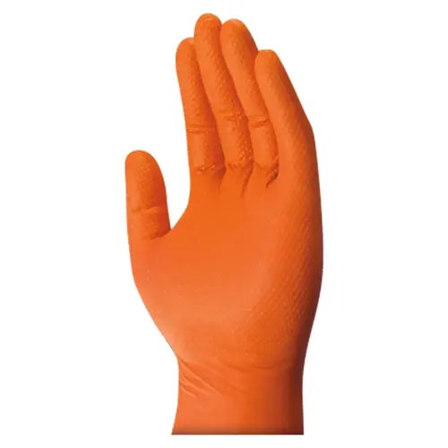 8 Mil Super Duty Orange Nitrile Disposable Gloves, Large, 100-Pack 8 Mil Super Duty Orange Nitrile Disposable Gloves, Large, 100-Pack