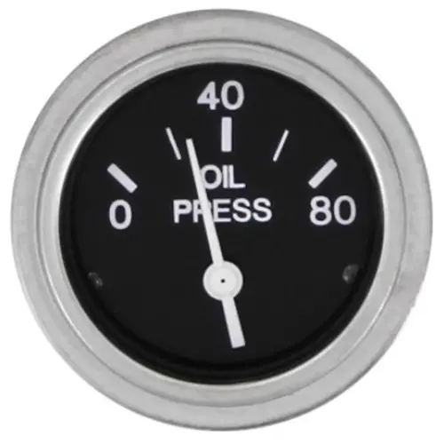 Heavy-Duty Series Oil Pressure Gauge, 0-80PSI Black Heavy-Duty Series Oil Pressure Gauge, 0-80PSI Black