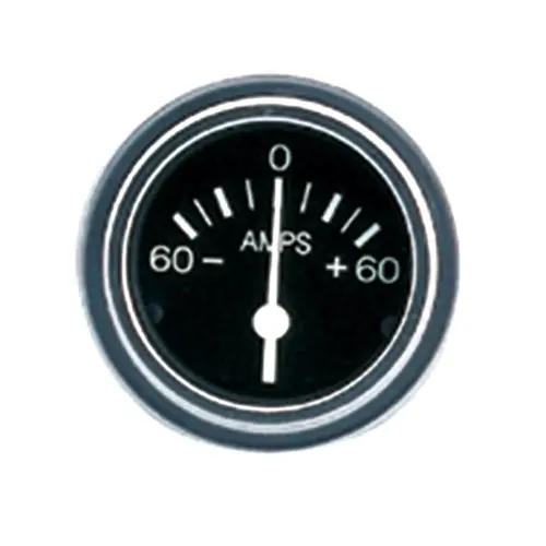 Heavy-Duty Series Ammeter Gauge, 60 Amp Range Black Heavy-Duty Series Ammeter Gauge, 60 Amp Range Black