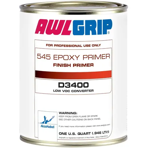 545 Epoxy Finish Primer, D3400 Low Voc Converter, Quart 545 Epoxy Finish Primer, D3400 Low Voc Converter, Quart