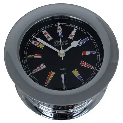 Chrome Atlantis Nautical Flag Clock Chrome Atlantis Nautical Flag Clock