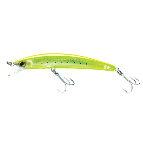 Crystal 3D Minnow Rattle Fishing Lure, 3 1/2" Chartreuse Silver Crystal 3D Minnow Rattle Fishing Lure, 3 1/2" Chartreuse Silver