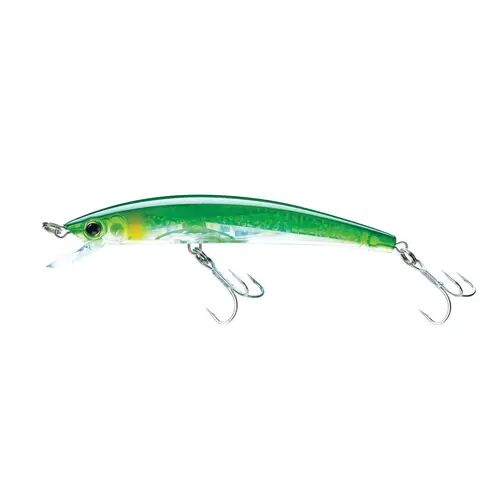 Crystal 3D Minnow Rattle Fishing Lure, 4 3/8" Green Silver Crystal 3D Minnow Rattle Fishing Lure, 4 3/8" Green Silver