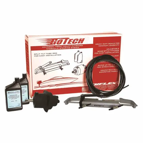 GoTech 1.0 Hydraulic Steering Kit, Outboards Up to 115HP GoTech 1.0 Hydraulic Steering Kit, Outboards Up to 115HP