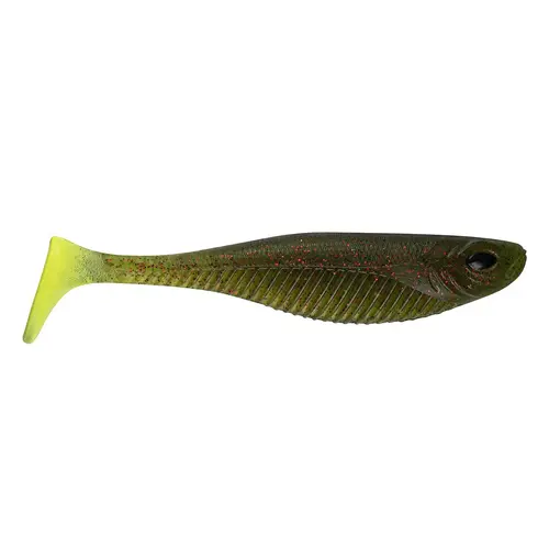 Dozer Minnow Soft Bait Chicken Chartreuse Tail Dozer Minnow Soft Bait Chicken Chartreuse Tail