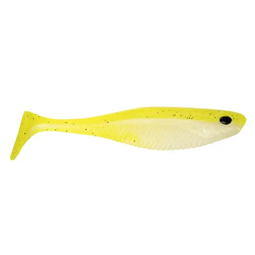 Dozer Minnow Soft Bait Chartreuse White Dozer Minnow Soft Bait Chartreuse White