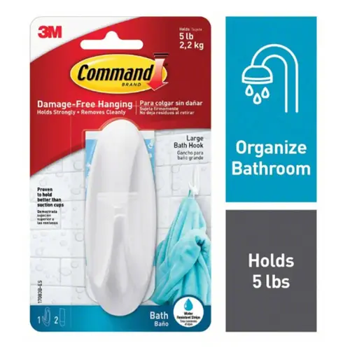 Command Large Designer Hook with Water-Resistant Strips Command Large Designer Hook with Water-Resistant Strips