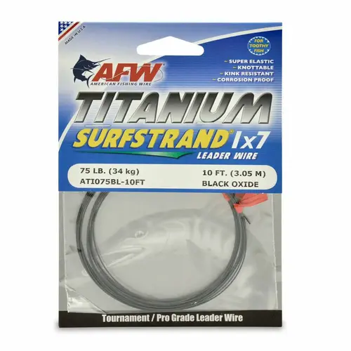 Titanium Surfstrand, Bare 1x7 Leader Wire Titanium Surfstrand, Bare 1x7 Leader Wire