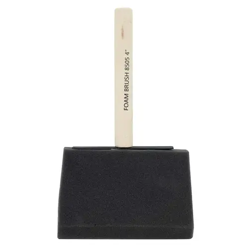 Economy Foam Brush W/Wood Handle (High Density) Economy Foam Brush W/Wood Handle (High Density)