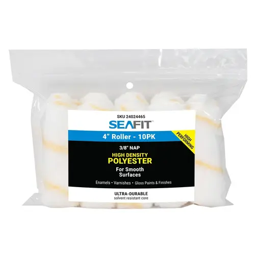 4" x 3/8" Nap High Density Polyester Mini Rollers, 10-Pack 4" x 3/8" Nap High Density Polyester Mini Rollers, 10-Pack