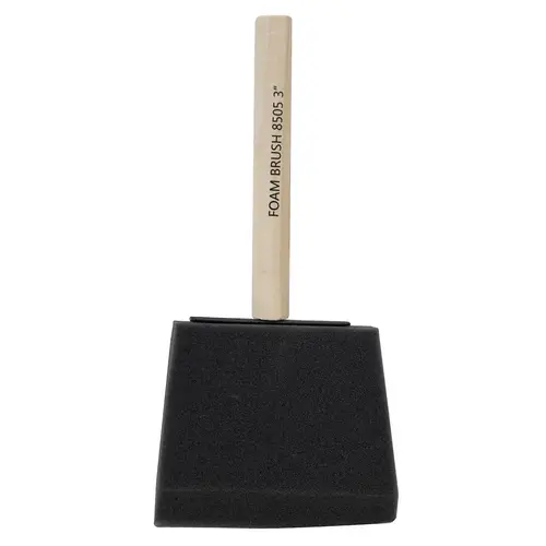 Economy Foam Brush W/Wood Handle (High Density) Economy Foam Brush W/Wood Handle (High Density)