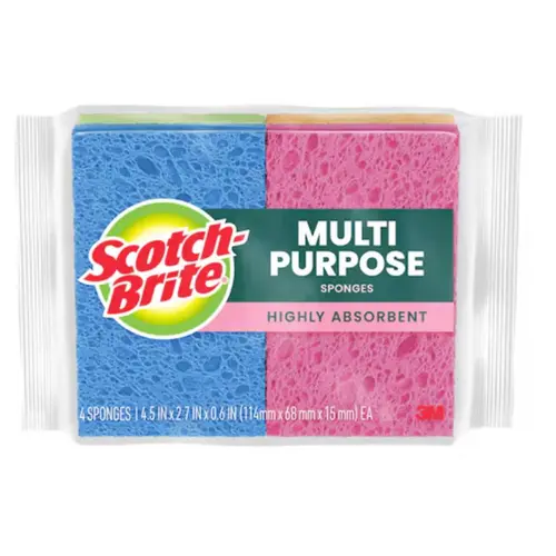 Scotch-Brite Multi-Purpose Sponges 7274-10, 4 each/pack Scotch-Brite Multi-Purpose Sponges 7274-10, 4 each/pack