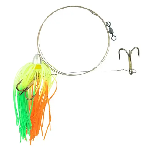 King Buster Pro-Rigs Chartreuse/Green Orange Fire Skirt King Buster Pro-Rigs Chartreuse/Green Orange Fire Skirt