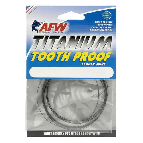 Titanium Tooth Proof Single Strand Wire Leader, Black Oxide Titanium Tooth Proof Single Strand Wire Leader, Black Oxide