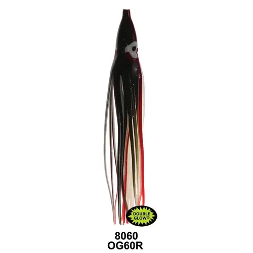 Squid Fishing Hoochy, 4 1/2" Glow & Army Truck Squid Fishing Hoochy, 4 1/2" Glow & Army Truck