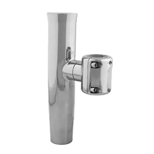 Stainless Steel Clamp-On Adjustable Rod Holder, 1 3/4" Inside Diameter Stainless Steel Clamp-On Adjustable Rod Holder, 1 3/4" Inside Diameter