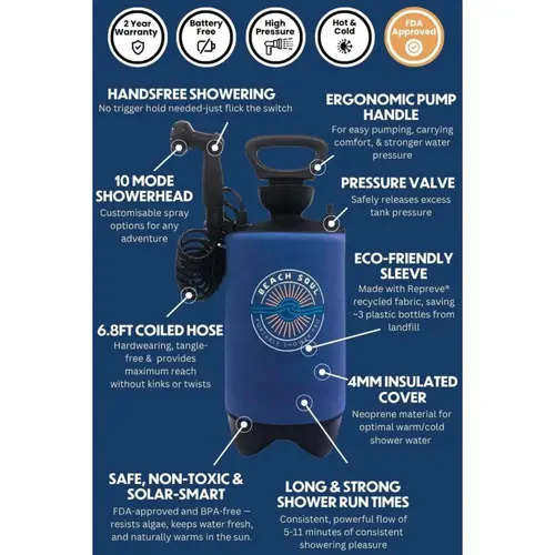 Portable Shower PRO Ocean Rise 2.6G Portable Shower PRO Ocean Rise 2.6G