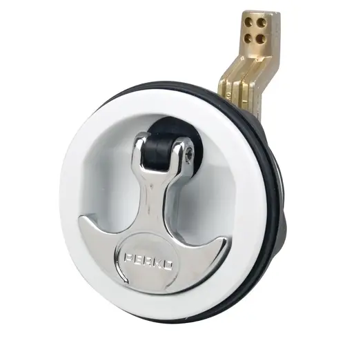 Surface Mount Lock & Latch, Cam Bar 3/4 to 2-3/8, White Surface Mount Lock & Latch, Cam Bar 3/4 to 2-3/8, White