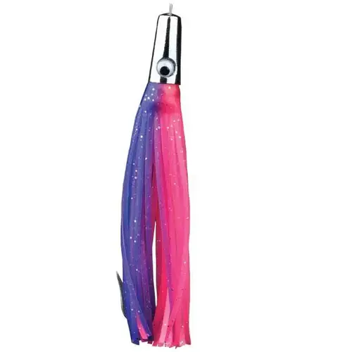 Rigged Wahoo Catcher, 6" Blue Pink Silver Rigged Wahoo Catcher, 6" Blue Pink Silver