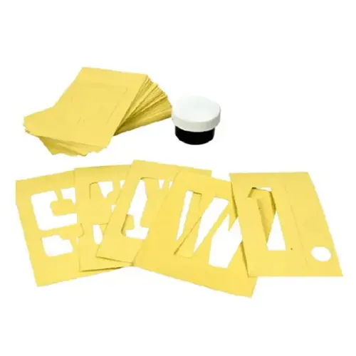 Lettering/Numbering Stencil Kit, Black Lettering/Numbering Stencil Kit, Black