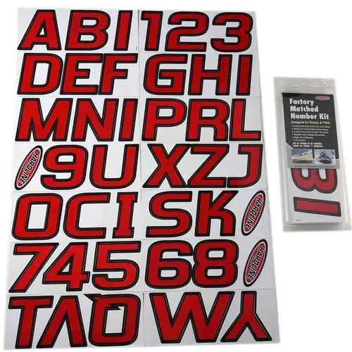 3" Block Lettering Kit Red/Black 3" Block Lettering Kit Red/Black