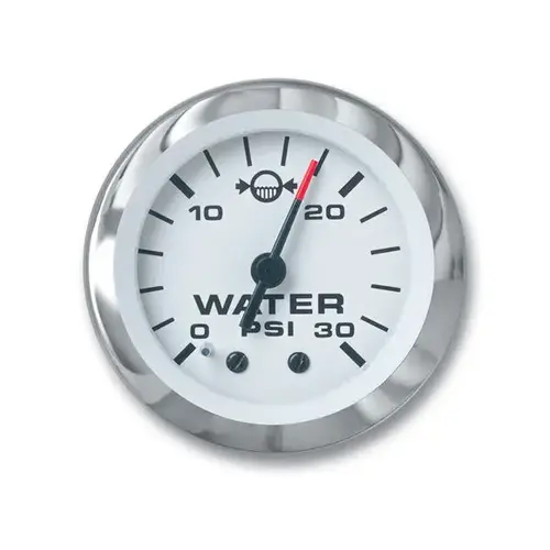 Lido Series Water Pressure Gauge Kit, Outboard White Lido Series Water Pressure Gauge Kit, Outboard White