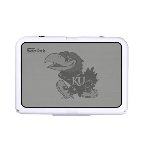 SeaDek Cooler Pad - Collegiate Collection - Fits RTIC 20 - Storm Gray / Black, University of Kansas SeaDek Cooler Pad - Collegiate Collection - Fits RTIC 20 - Storm Gray / Black, University of Kansas