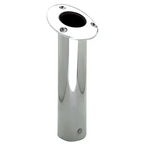 Stainless Steel 15 degree Flush Mount Rod Holder Silver Stainless Steel 15 degree Flush Mount Rod Holder Silver