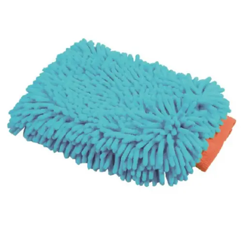 Microfiber Wash Mitt, Blue Microfiber Wash Mitt, Blue