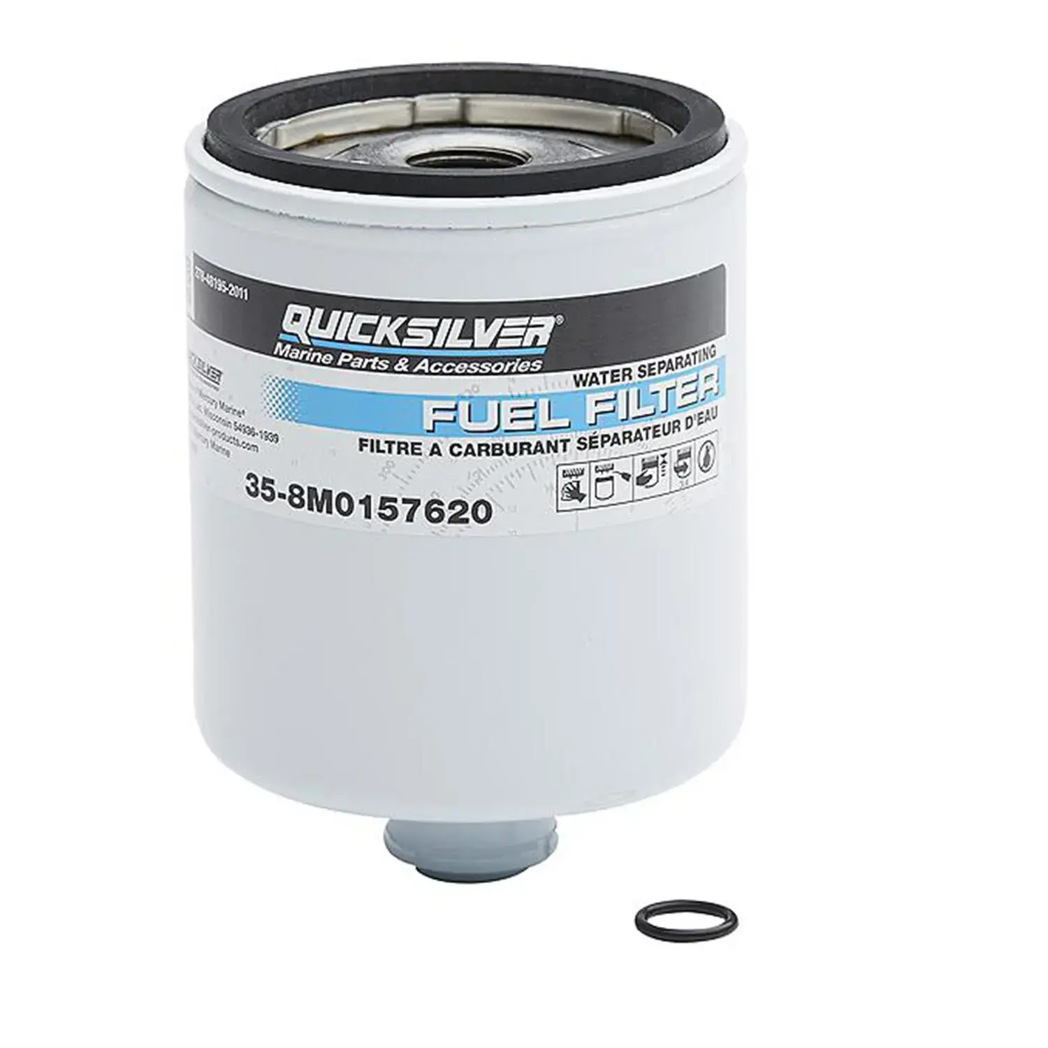 Quicksilver Water Separating Fuel Filter for Select L6 Verado Outboards 8M0157620 Quicksilver Water Separating Fuel Filter for Select L6 Verado Outboards 8M0157620