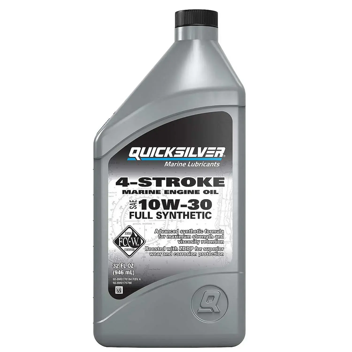 Quicksilver 10W-30 Full Synthetic Marine Engine Oil 1 Quart 8M0175780