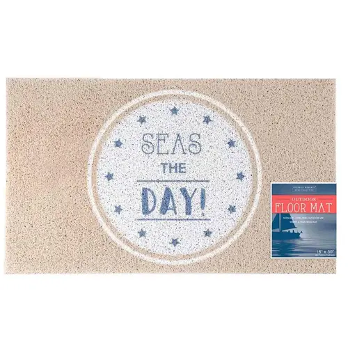 18" x 30" PVC Spray Print Boarding Mat, Seas the Day Brown 18" x 30" PVC Spray Print Boarding Mat, Seas the Day Brown