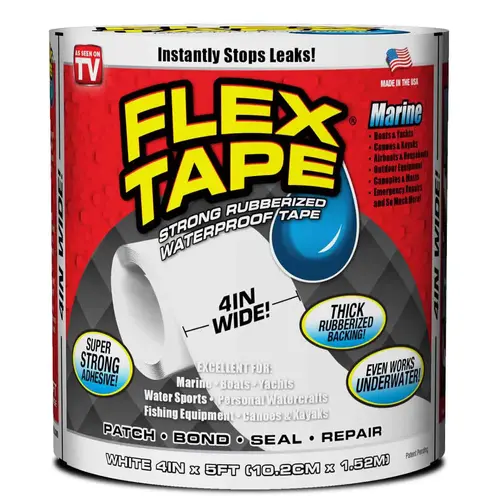 4" Flex Tape Marine, White 4" Flex Tape Marine, White