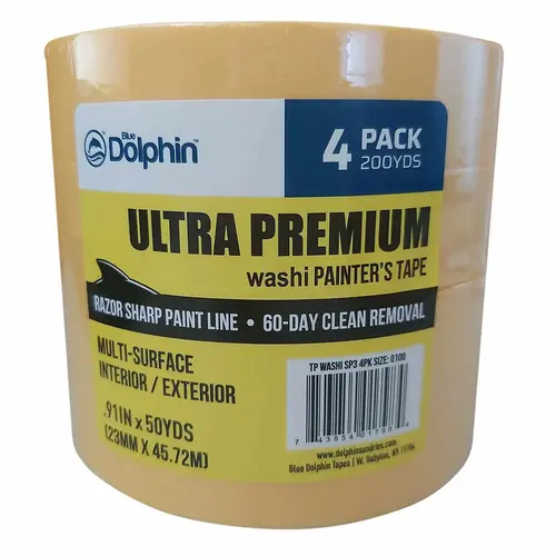 1" Washi Painter's Tape, 4-Pack Gold 1" Washi Painter's Tape, 4-Pack Gold
