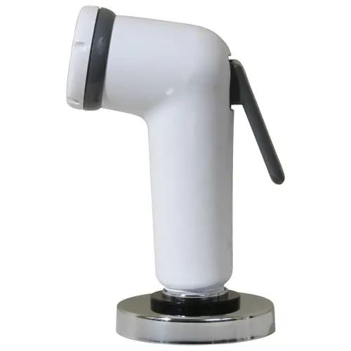 Standard Straight Sprayer, White Sprayer with 6 White Nylon Hose Standard Straight Sprayer, White Sprayer with 6 White Nylon Hose