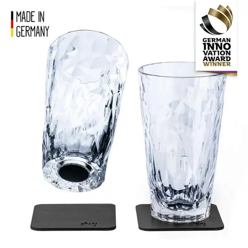 Magnetic Plastic Longdrink Glasses, Set of 2 Magnetic Plastic Longdrink Glasses, Set of 2